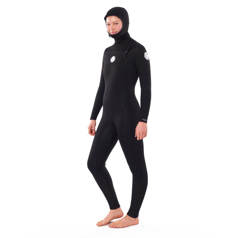 Rip Curl Women’s Dawn Patrol 5/4 Chest Zip Hooded Wetsuit
