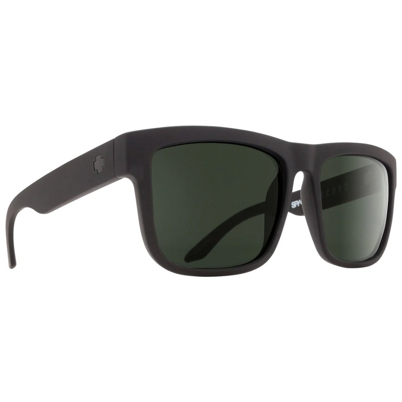Spy Discord Men’s Sunglasses – Soft Matte Black/Happy Gray Green Polarized