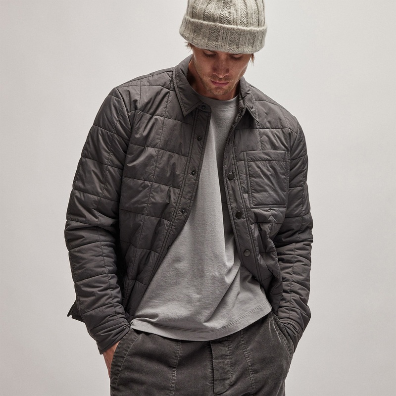 Quilted Shirt Jacket – Carbon