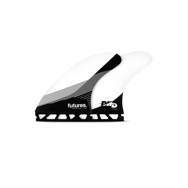 Futures DHD Honeycomb Tri Surfboard Fins – Large/White