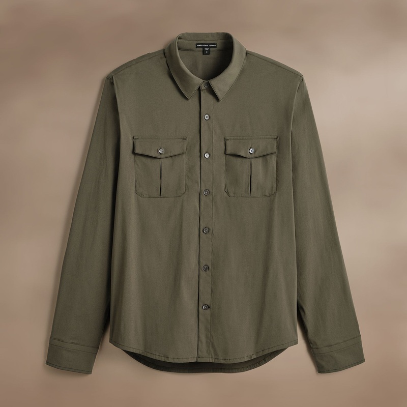 Performance Poplin Shirt – Army Green
