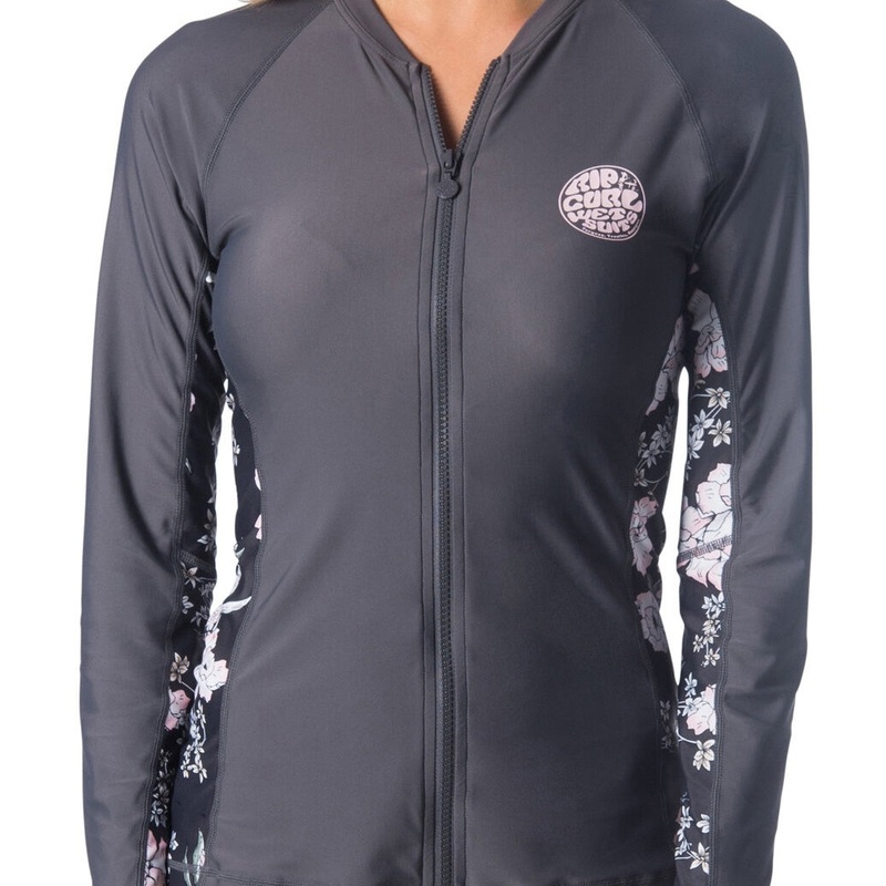 RIP CURL WMNS NALU ZIP THRU L/SL UV TEE