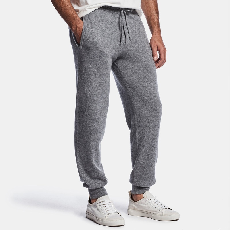 Baby Cashmere Track Pant – Grey Felt
