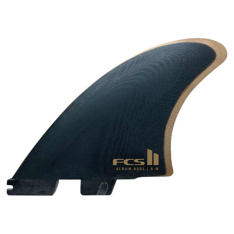 FCS II Album PG Keel Fin Set – Black/Gold