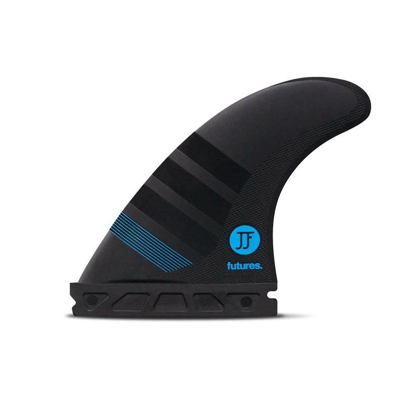 Futures John John Florence Alpha Series Tri Fin Set – Small/Carbon Blue