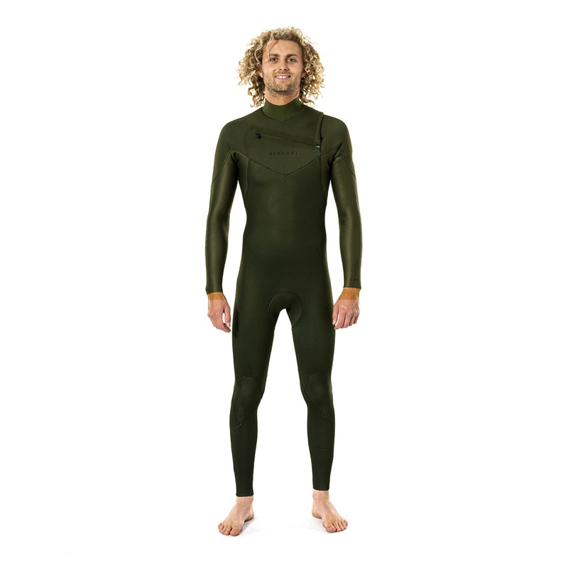 Rip Curl Dawn Patrol Performance 4/3mm Chest Zip Wetsuit – Green
