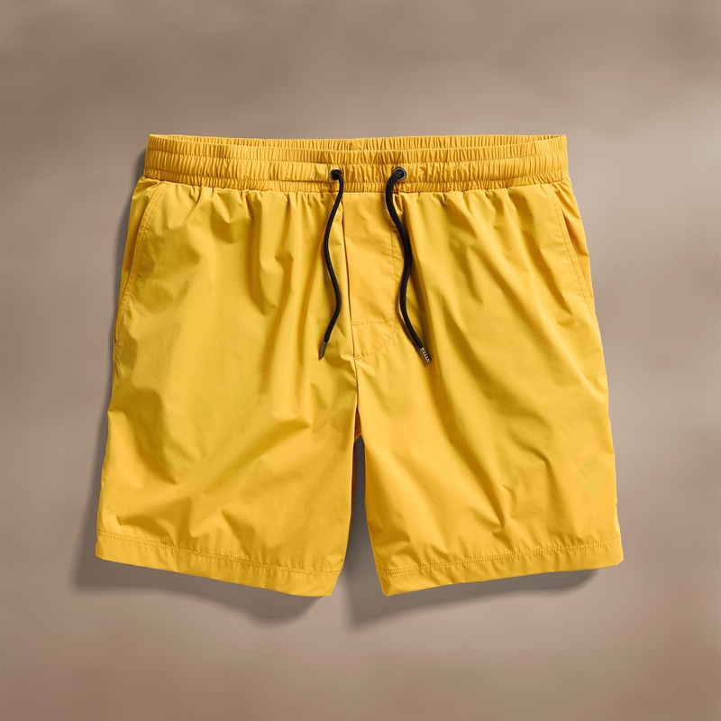 Stretch Nylon Split Hem Boardshort – Crocus Yellow