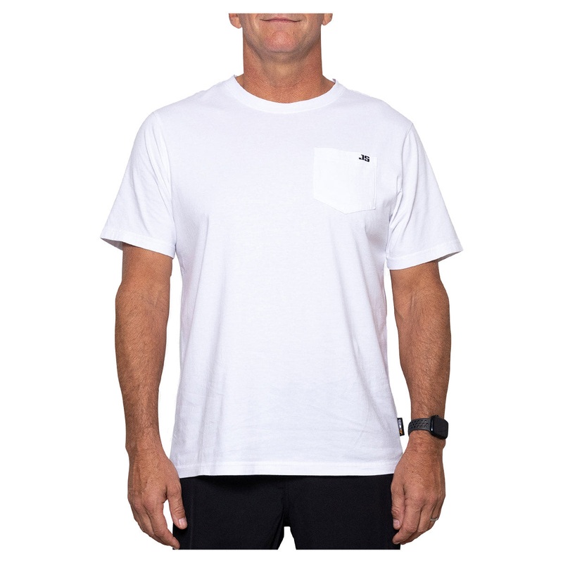 JS Baron Embroided Pocket Tee – White