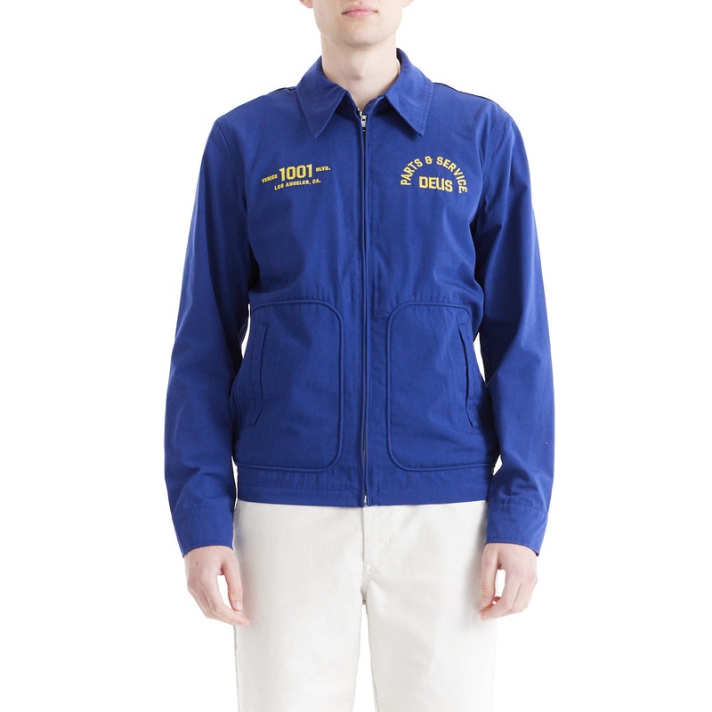 Deus Teller Drizzler Jacket Mechanic Blue