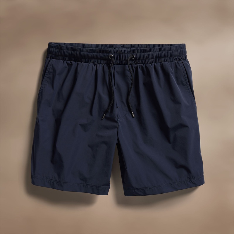 Stretch Nylon Split Hem Boardshort – Navy