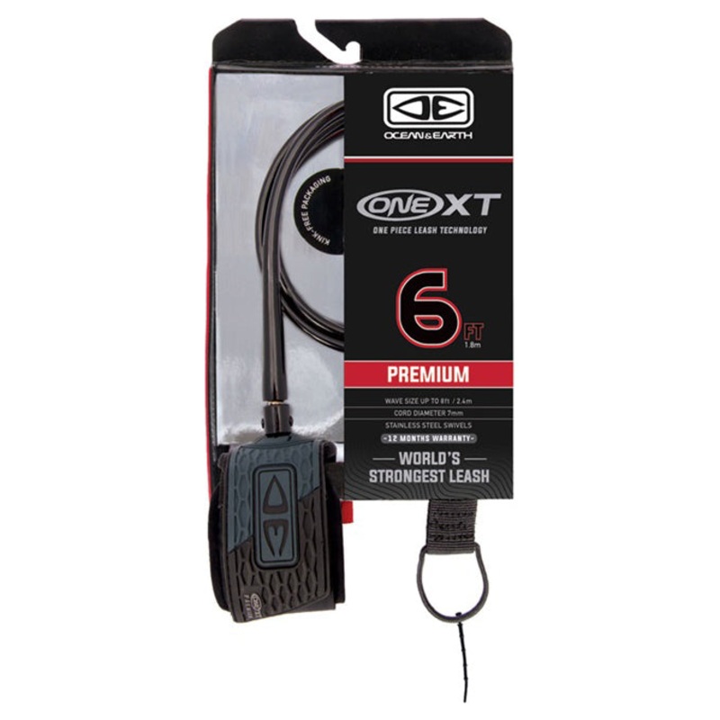 Ocean And Earth Premium One-XT Leash – 6ft Black