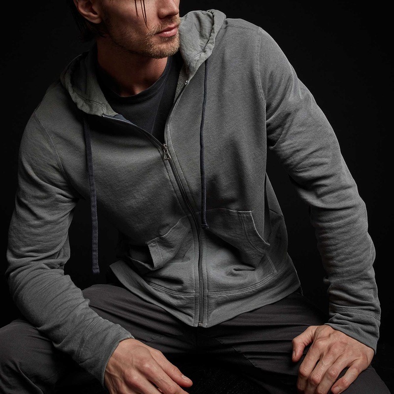 Vintage French Terry Zip Up Hoodie – Jungle Pigment