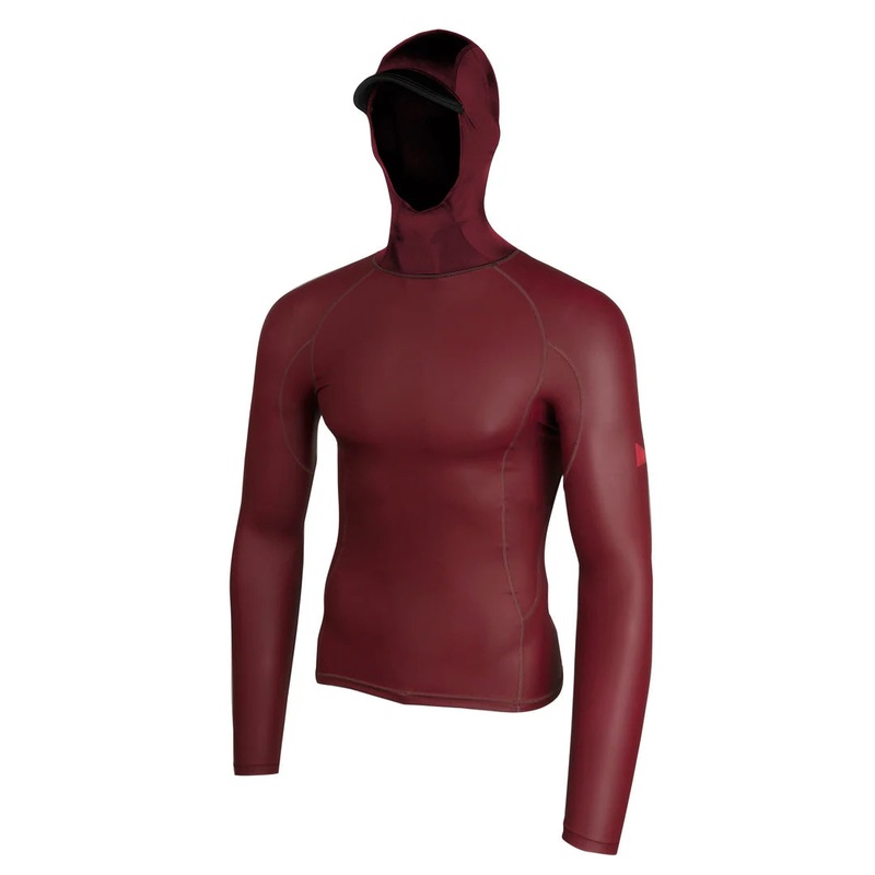 WINDSHIELD LONG SLEEVES HOODED RASHGUARD – MAROON