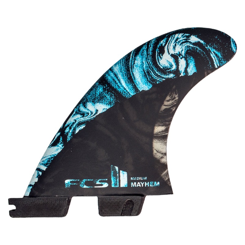 FCS II Lost MB Performance Core Carbon 5-Fin Surfboard Fins – Medium/Blue