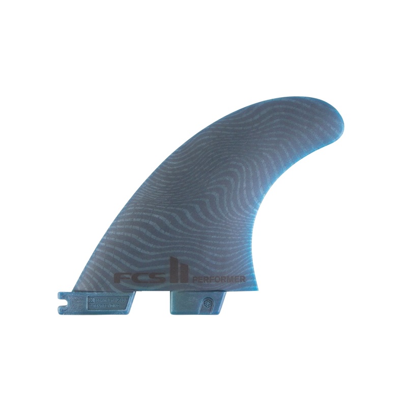 FCS II Performer Neo Glass 5-Fin Surfboard Fins – Medium/Blue
