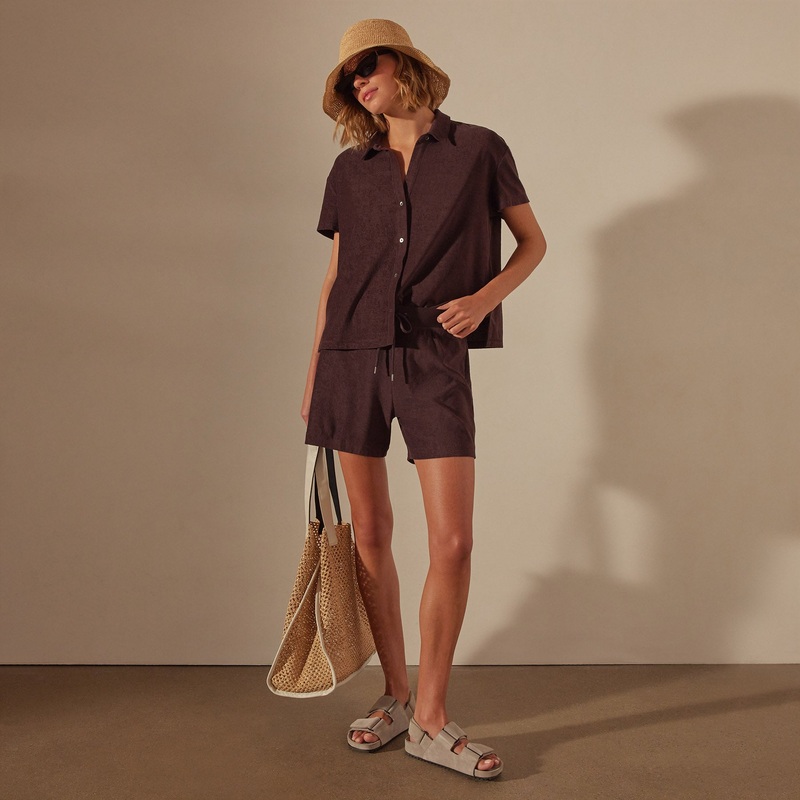 Cotton Terry Sweat Short – Mahogany