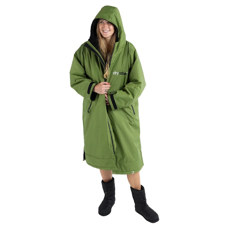 Dryrobe Advance Long Sleeve Changing Robe – Green/Black