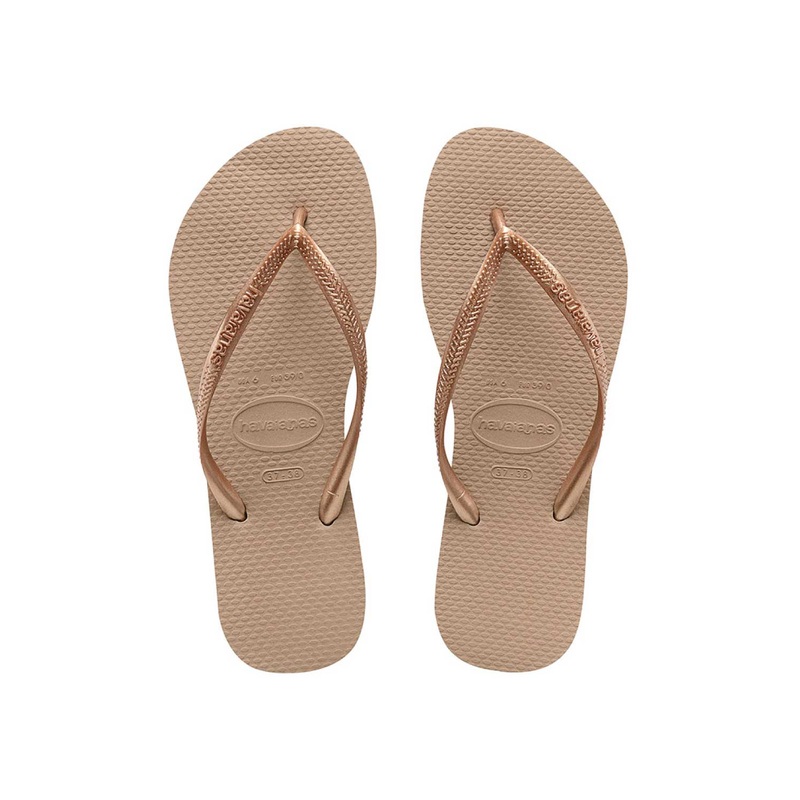 Havaianas Slim Metallic Rose Gold Thongs
