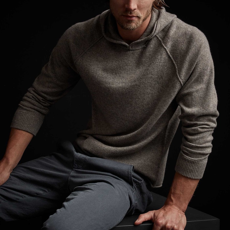 Recycled Cashmere Hooded Sweater – Cement