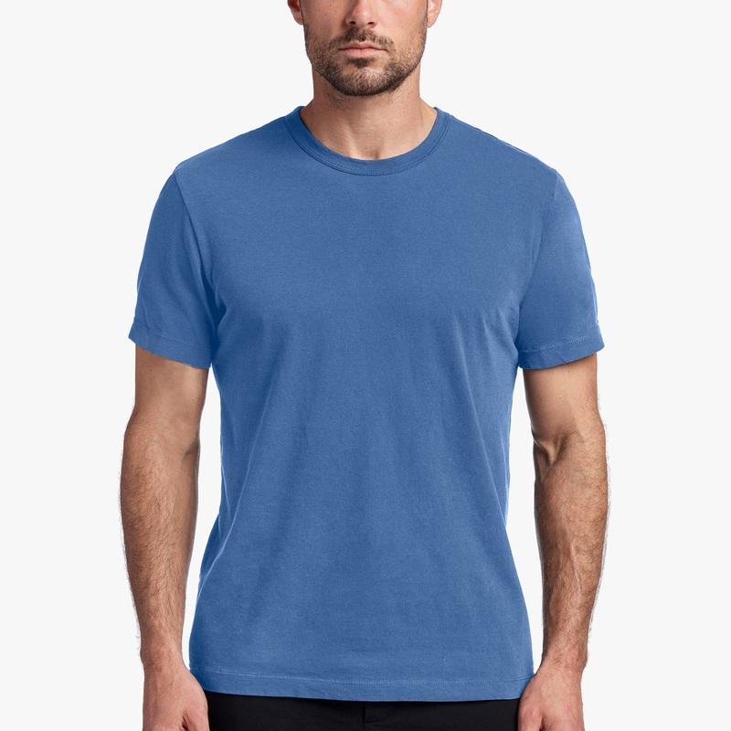 Short Sleeve Crew Neck – Electric Blue Pigment