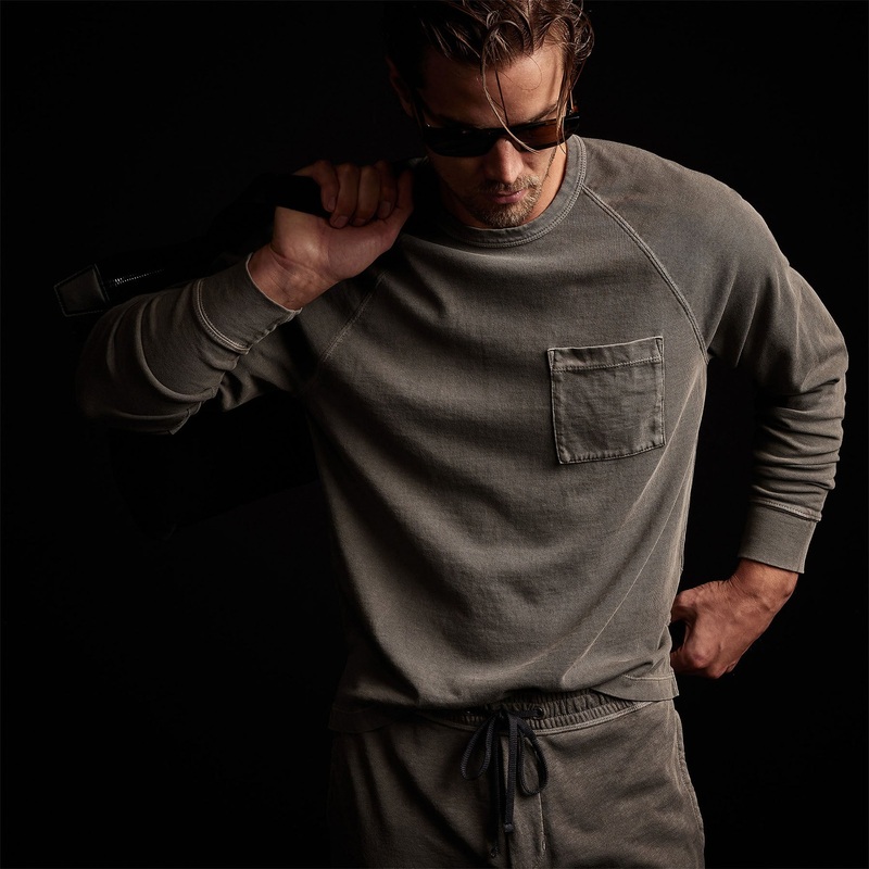 Cotton Jersey Pocket Raglan – Burro Pigment