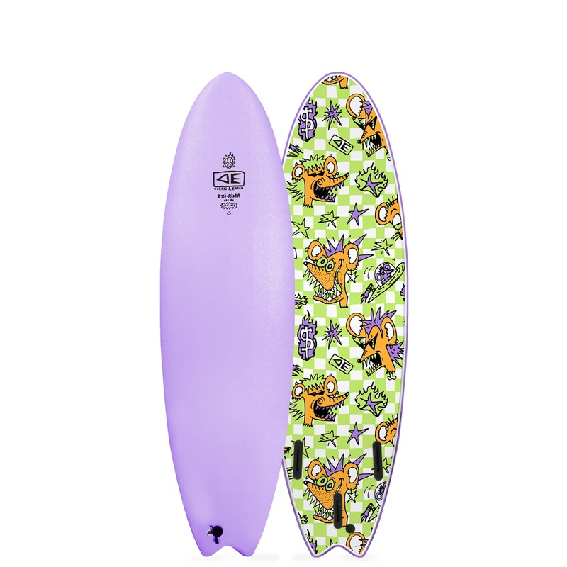 O&E BRAINS EZI RIDER SOFTBOARD 6’6″ 52L PURPLE