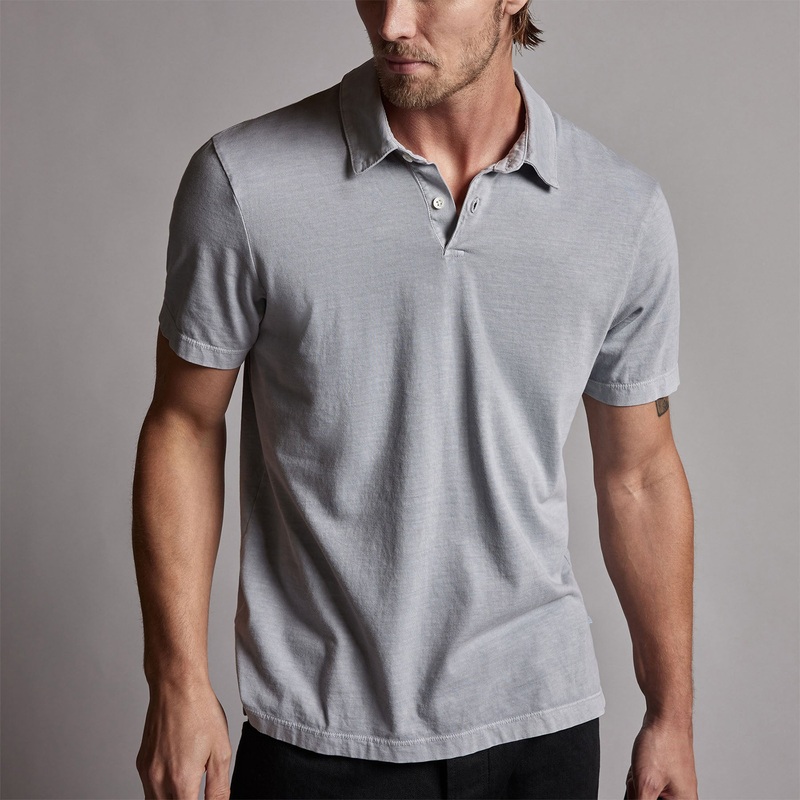 Sueded Jersey Polo – Breeze Pigment