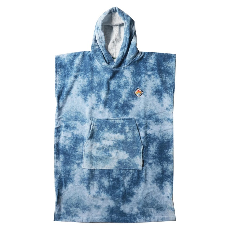VISSLA YOUTH CHANGING PONCHO – BLUE TIE DIE