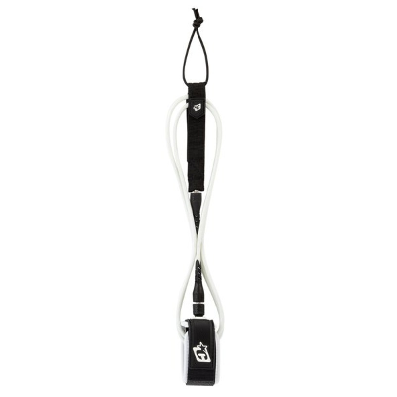 Creatures Comp Leash-6′ x 1/4″-White/Black