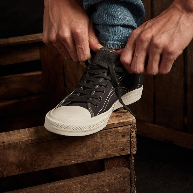 Men’s Cotton Linen Vulcanized Sneaker – Squid