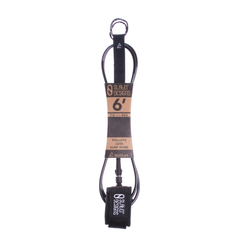 Firewire Slater Designs Regular Leash-6′ x 7.0mm-Black/Black
