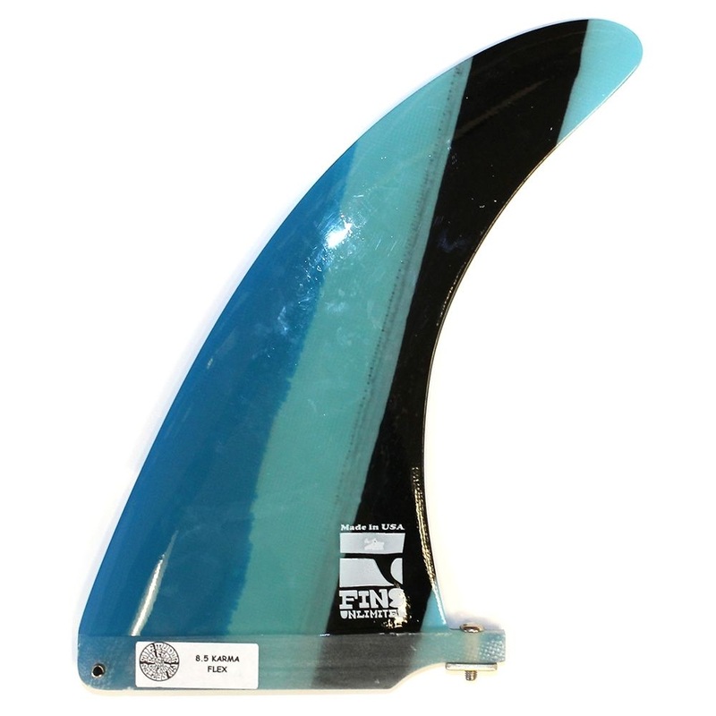 Fins Unlimited Karma Longboard Fin – 8.5″ Blue Stripe