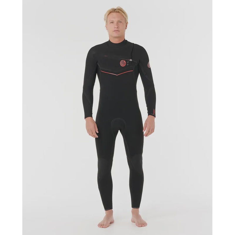 Flashbomb Fusion 4/3 Chest Zip Wetsuit – Black
