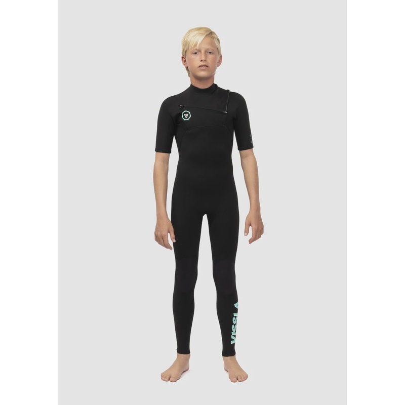 7 Seas Boys 2mm Short Sleeve Steamer Wetsuit – Black