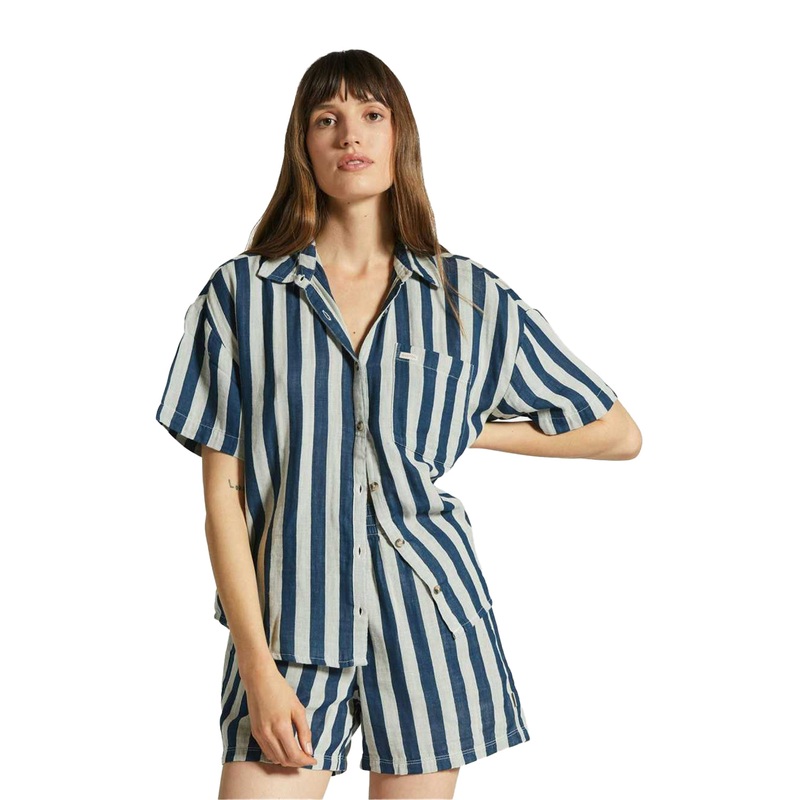 Brixton Mykonos Stripe Boyfriend S/S Woven Shirt