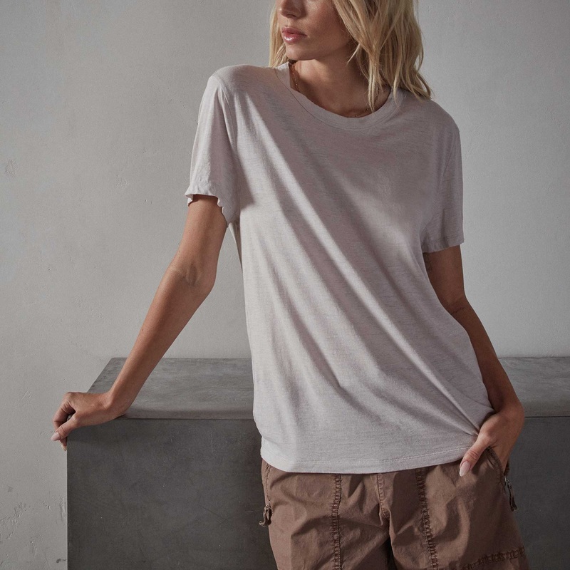 Recycled Lotus Jersey Knit Tee – Calamine
