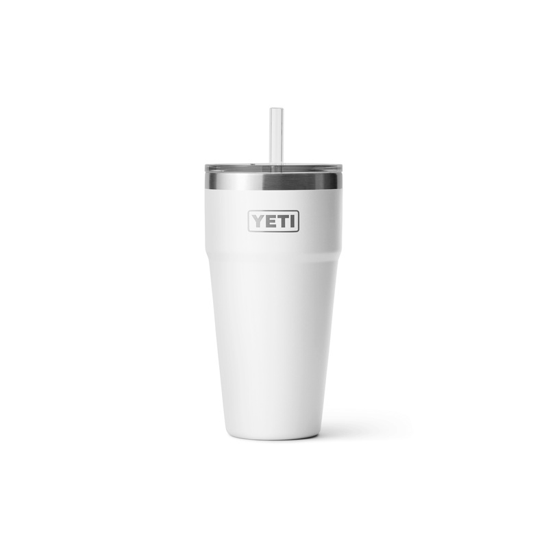 Yeti Rambler 26oz Straw Cup White