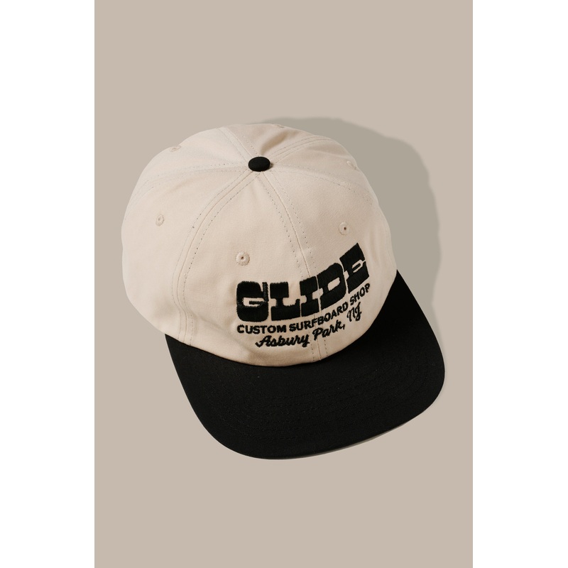 GCSS 6-panel hat – cream & black