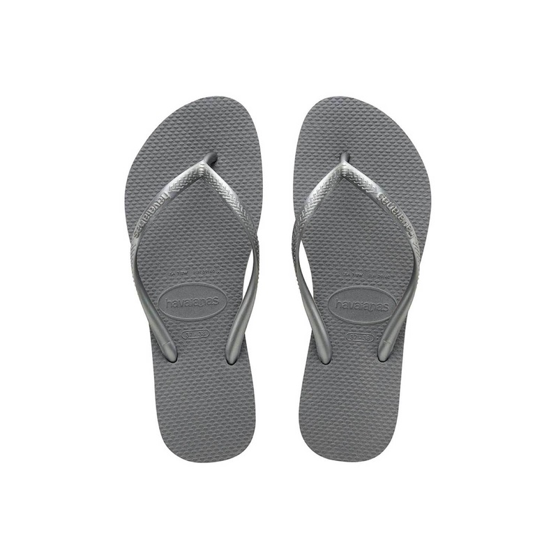 Havaianas Slim Metallic Steel Grey Thongs