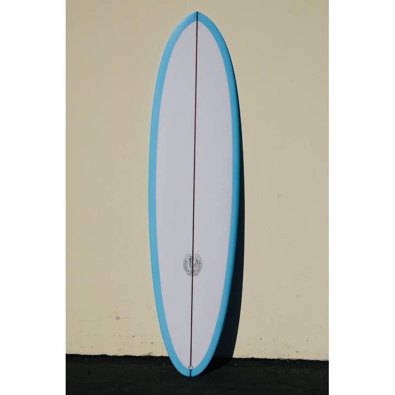 7’7 Blue Thin Twin Surfboard