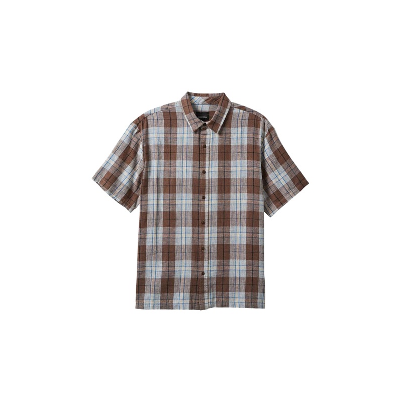 Brixton Cru Linen Blend Relaxed Short Sleeve Woven Shirt