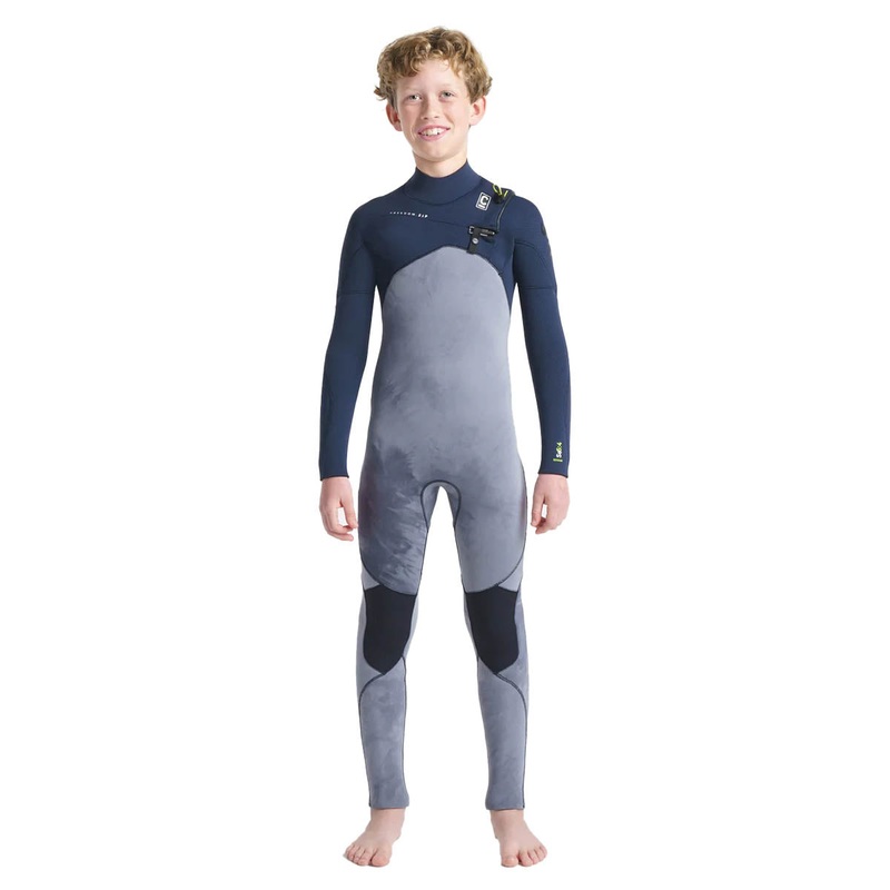C-Skins Junior Sessions 5/4mm Chest Zip Wetsuit – Black/Tie Dye/Slate