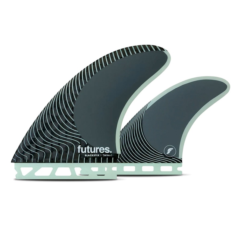 Futures Blackstix 2+1 Twin Surfboard Fins – Frost