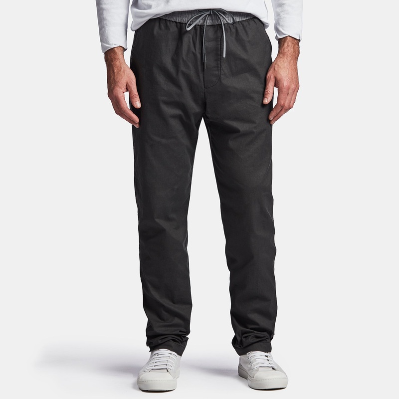 Lightweight Printed Flannel Pant – Black
