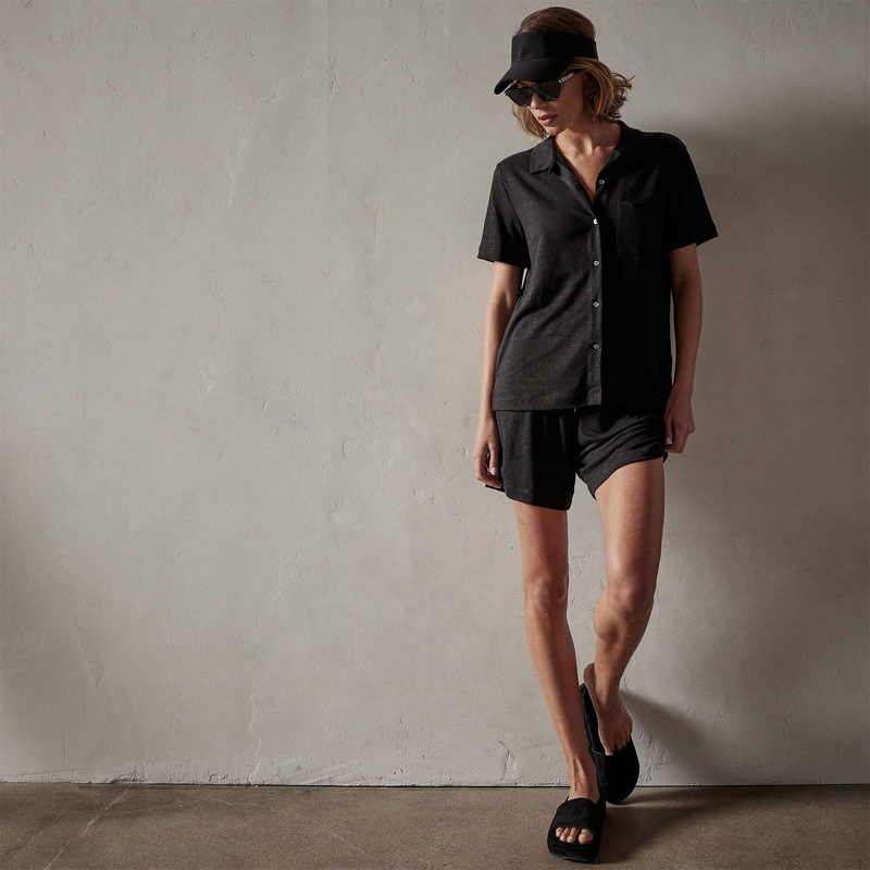 Linen Jersey Shirt – Black