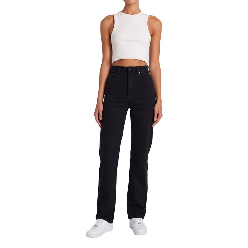 Abrand Womens High Straight Jeans – Blacklight