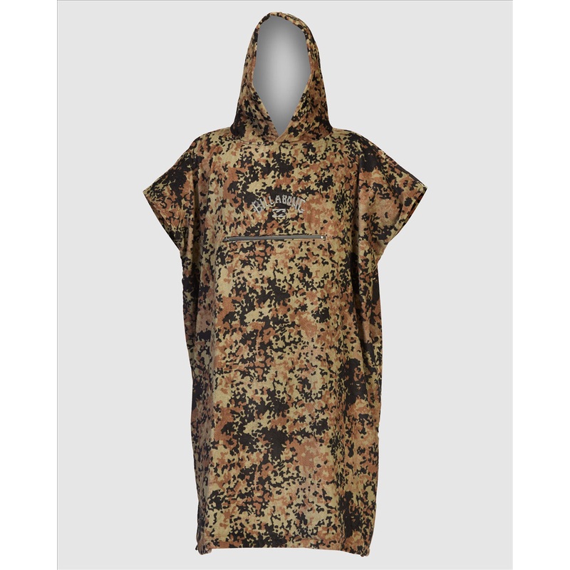 Billabong 100% COTTON ADULTS HOODED TOWEL, MILITARY