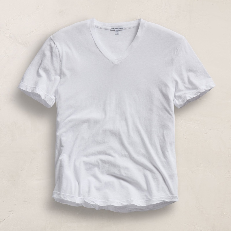 Clear Jersey V Neck – White