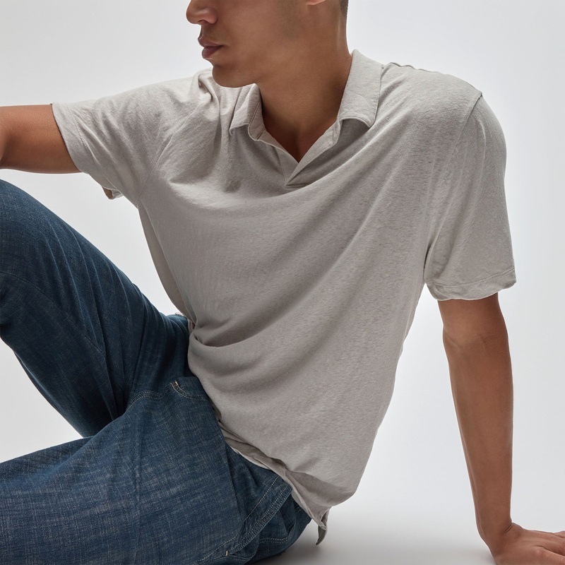 Cotton Jersey Polo – Salt