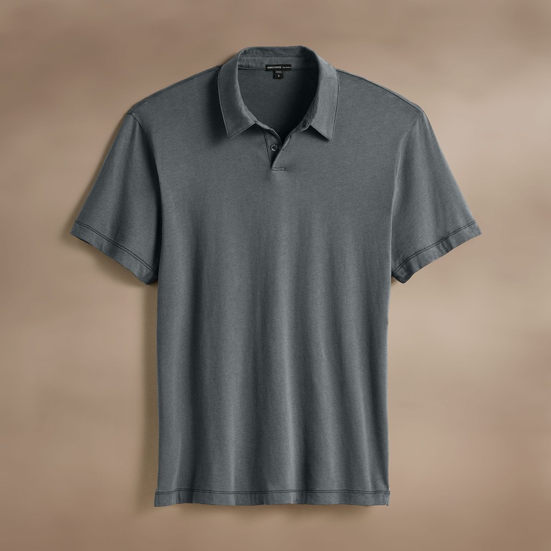 Brushed Lotus Polo – Asphalt